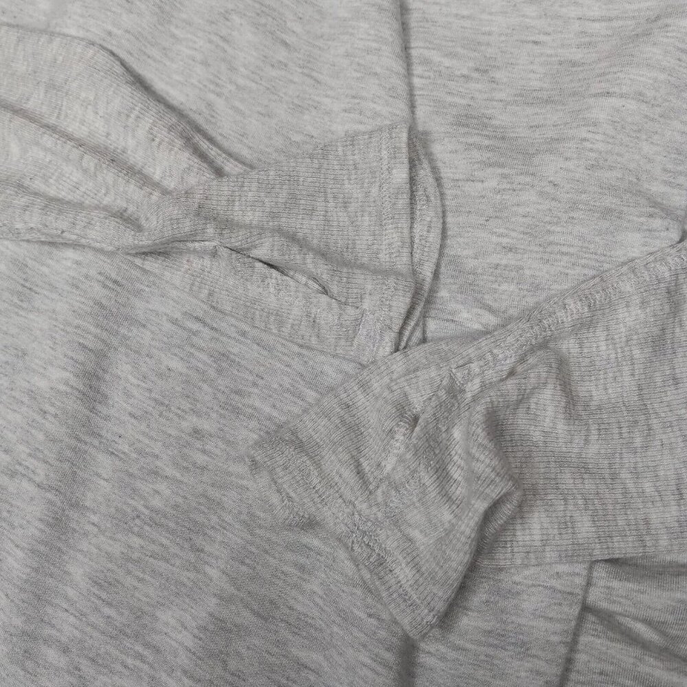 Athleta Womens Large Purana Wrap Sweatshirt Gray Heather Ribbed Long Sleeve Top - Picture 14 of 15
